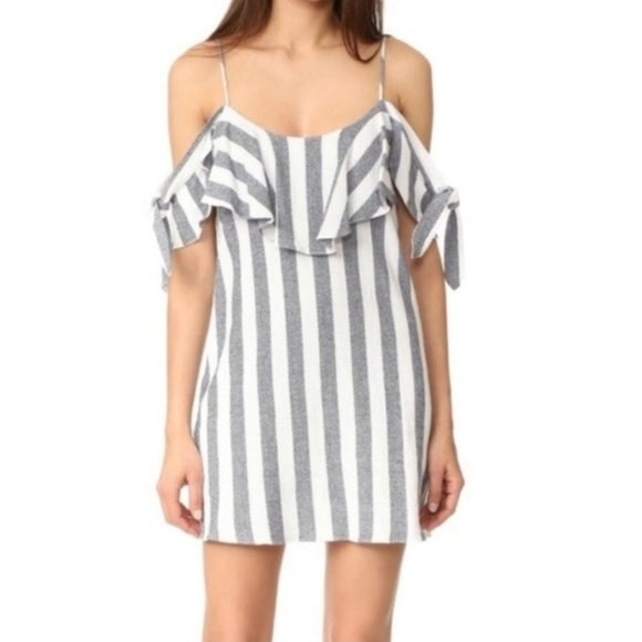 Misa Los Angeles Dresses & Skirts - MISA Off the Shoulder Stripe Dress Women's Size S